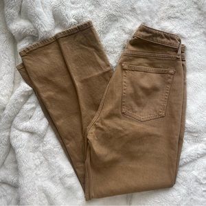 Abercrombie & Fitch Curve Love Tan/Brown Denim 90’s Relaxed Jean